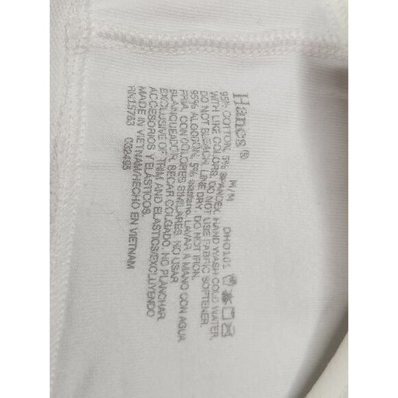 NWT Hanes Bralette Bras 2 Pack Medium Green White Cotton Womens - Picture 4 of 5